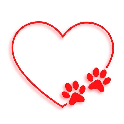 Heart With Paw Print, Dog Paw, Paw Prints, Puppy Love, Paw Print, Free Download