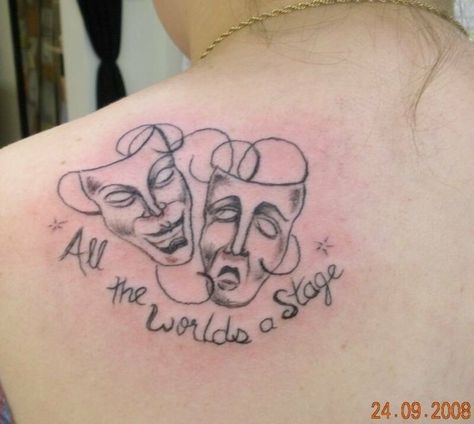 All the worlds a stage.. All The Worlds A Stage Tattoo, Stage Tattoo, All The Worlds A Stage, Tattoo Quotes, The Man, Body Art, Tattoo Ideas, Tattoos, The World