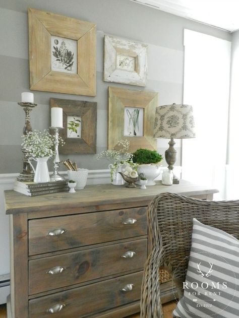 Favorite Things Friday - Beachy Farmhouse Tour - Farmhouse Bedroom Dresser, Farmhouse Bedroom Dresser Decor, Bedroom Dresser Decor Ideas, Dresser Decor Ideas, Bedroom Dresser Decor, Bedroom Dresser Styling, Beachy Farmhouse, Dresser Styling, Dresser Decor Bedroom