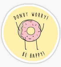 Be Happy Sticker, Donut Worry Be Happy, Monday Morning Quotes, Cd Painting, God Sticker, Donut Worry, Cute Donuts, Happy Stickers, Stickers Cool