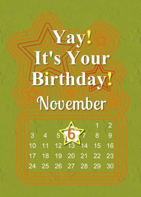 17 November Birthday, Happy Birthday 22, Illustrated Holiday Cards, Birthday November, Birthday Date, Unique Birthday Cards, November Birthday, Birthday Dates, Birthday Card Template