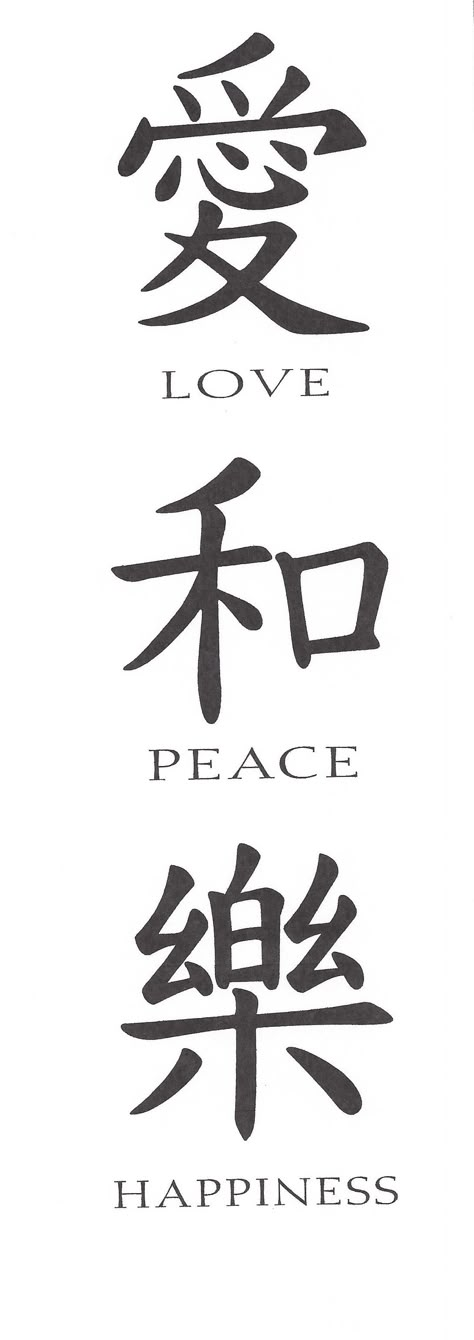 Custom Kanji Love/Peace/Happiness Symbol Home & Garden Stone made from genuine 1" thick granite. Granite and paint are available in a variety of colors. Please contact us for more details. As seen here $40.00 Japanese Tattoo Background, Kaligrafi China, Kanji Love, Japanese Tattoo Words, Japanese Tattoo Women, Wörter Tattoos, Peace Love And Happiness, Chinese Symbol Tattoos, Japanese Tattoo Symbols