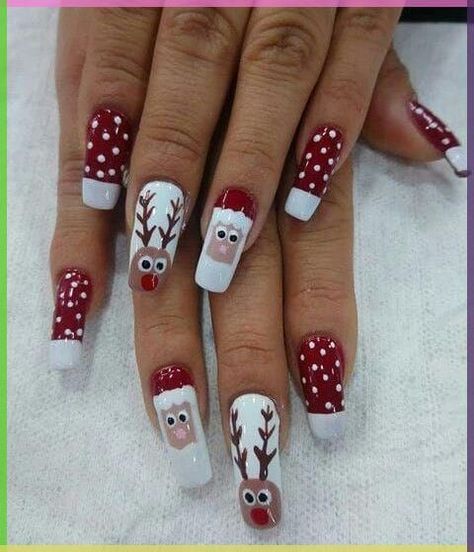 Unleash your creativity with our Christmas nail art inspirations! 🎅 From cute Santa faces to elegant Christmas trees, these designs will keep your nails merry and bright throughout the holiday season. #NailArtIdeas #FestiveNails Fall Thanksgiving Nails, Subtle Nail Art, Negative Space Nail Art, Silver Nail Designs, Holiday Nail Designs, Cute Christmas Nails, Christmas Nails Easy, Christmas Gel Nails, Christmas Nail Art Designs