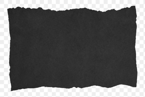 Black Paper Ripped, Black Paper Craft, Black Torn Paper, Ripped Paper Png, Sticker Transparent Background, Black Journals, Ripped Paper, Paper Png, Sticker Transparent