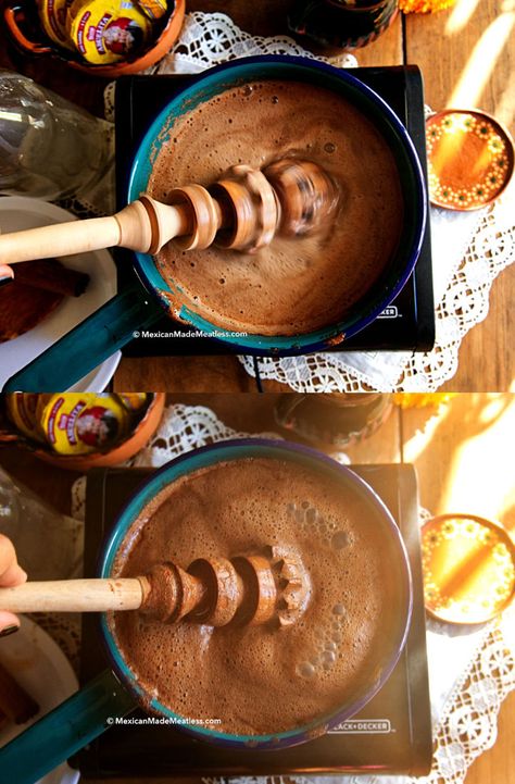 How to Make Mexican Hot Chocolate - Mexican Made Meatless™ Ibarra Hot Chocolate Recipe, Vegan Mexican Hot Chocolate, Abuelita Hot Chocolate, Bread Of The Dead, Mexican Hot Chocolate Recipe, Mexican Snacks, Sweet Cups, Mexican Chocolate, Chocolate Mousse Recipe