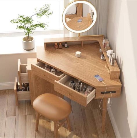 Organic House Design, Dressing Table Design Bedrooms, Corner Dressing Table, Concrete Countertops White, Dressing Table Design, Diy Halloween Decor, Diy Wooden Projects, 2x4 Furniture Plans, Modern Farmhouse Kitchens