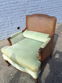 Bergere Chair Makeover, Cane Back Chairs, Bergere Chair, Cane Chair, Chair Makeover, Number Two, Fabric Store, Minimalist Design, Accent Chairs