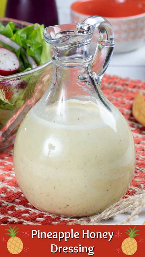 Pineapple Vinaigrette Dressing, Breakfast Salad Dressing, Tropical Salad Dressing, Aloha Salad Dressing, Caribbean Salad Dressing, Pineapple Salad Dressing Recipes, Pineapple Dressing Recipe, Sweet Dressing For Salad, Pineapple Salad Dressing