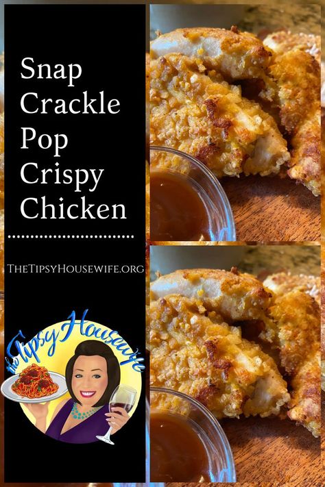 Dinner Using Chicken, Oven Chicken And Rice, Baked Crispy Chicken, Tipsy Housewife, Crispy Oven Baked Chicken, Snap Crackle Pop, Golden Chicken, Baked Chicken Recipes Easy, Rice Krispie Cereal