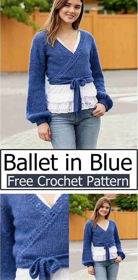 Crochet Ballet Wrap Top Crochet Ballet Cardigan, Crochet Ballet Sweater, Ballet Core Crochet, Crochet Ballet Shrug, Crochet Winter Tops Free Pattern, Crochet Wrap Sweater Pattern, Crochet Wrap Cardigan, Crochet Ballet Wrap, Crochet Wrap Top Pattern Free