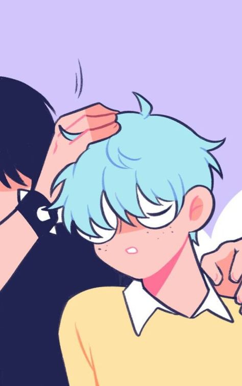 #boyfriends #webtoon #icon #goth #nerd Webtoons Boyfriends, Nerd Boyfriends, Webtoon Boyfriends, Blue Pink Hair, Manhwa Men, Nerd Boyfriend, Blue And Pink Hair, Boyfriends Webtoon, Webtoon Icon