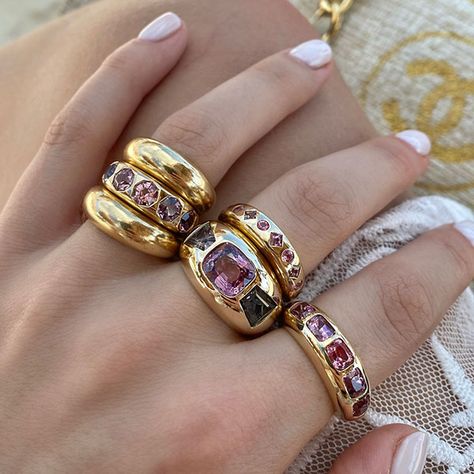 Claudia Mae rings Rich Mom Jewelry, Fantasy Kingdom, Lunch Hour, Cosmetics Industry, Gold Girl, Jewelry Accessories Ideas, Jewelry Studio, Jewelry Lookbook, Black Pink Dance Practice