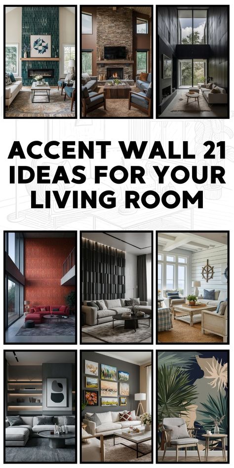 21 Accent Wall Living Room Ideas – Colors, Designs with TV, Paint, Fireplace, Wallpaper Dark Wallpaper Accent Wall Living Room, Wallpapered Fireplace Wall, Diy Feature Wall Ideas Living Room, Two Story Accent Wall, Accent Wall Behind Fireplace, Diy Feature Wall Ideas, Accent Wall Living Room Ideas, Wallpaper Accent Wall Living Room, Living Room Wallpaper Accent Wall