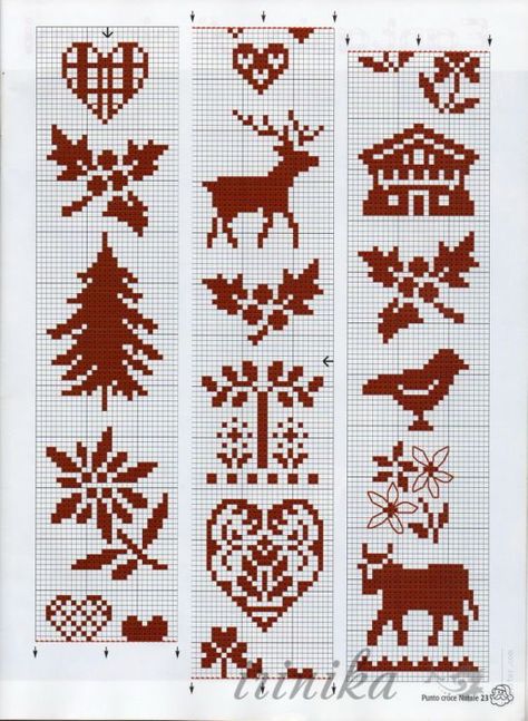 Nordic Cross Stitch Patterns, Fair Isle Chart Christmas, Holly Knitting Chart, Christmas Fair Isle Pattern, Fair Isle Motifs, Christmas Fair Isle Chart, Christmas Jumper Knitting Pattern, Fair Isle Charts Nordic, Fair Isle Tree