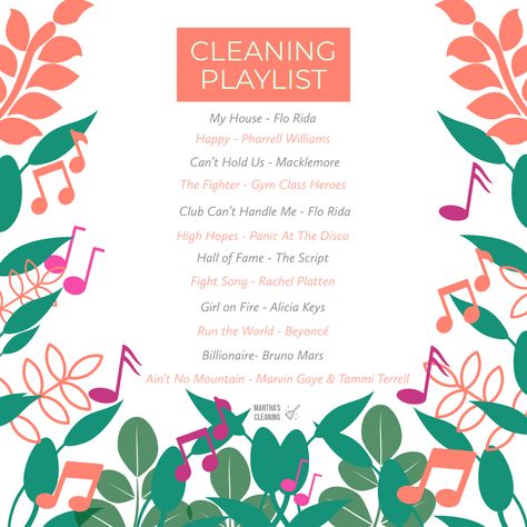 Maybe you are cleaning your office, arranging your closet or just having a very busy hour. We have something for you that can brighten your day! We put together a cleaning playlist that will help you achieve today’s goals. Let us know what is your favorite song from our playlist!  #letsgetcleaning #playlist #cleaningplaylist Recommend Songs, Cleaning Playlist, Gym Class Heroes, Can't Hold Us, Rachel Platten, Music Playlists, Macklemore, Cleaning Day, Panic! At The Disco