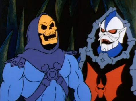 old friends. Skeletor and Hordak from He-Man and She-RA. 80s cartoons Wat Meme, Skeletor Quotes, Batman The Animated Series, Just For Today, You Are Cute, Mark Hamill, The Masters, She Ra, Masters Of The Universe