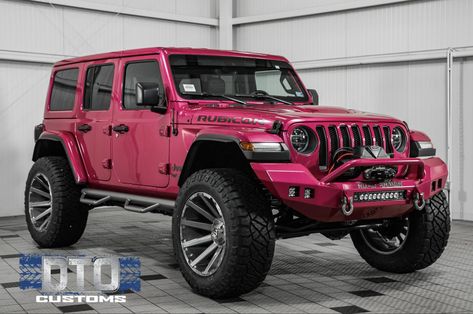 Tuscadero Pink Jeep, Custom Jeep Wrangler Unlimited, Pink Jeep Wrangler, Adventure Jeep, Used Jeep Wrangler, Pink Cars, Custom Jeep Wrangler, Cars Jeep, Used Jeep