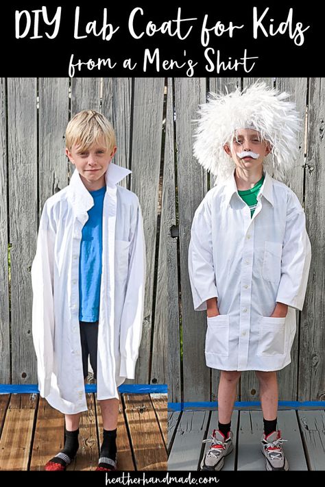 Albert Einstein Costume, Coolest Costumes, Science Costumes, Kids Lab Coat, Scientist Costume, Simple Halloween Costume, Kids Lab, Pirate Fairy, Diy Sweater