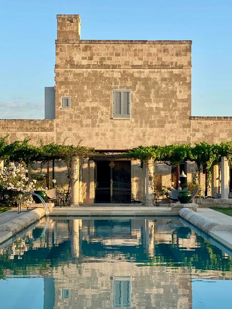 WHERE TO SLEEP IN PUGLIA: OUR 6 FAVORITE MASSERIAS, VILLAS, AND TRULLI Puglia Home Interior, Puglia Farmhouse, Puglia House, Puglia Villa, Monopoli Italy, Italian Farmhouse, Italian Beaches, Italy House, Italy Villa