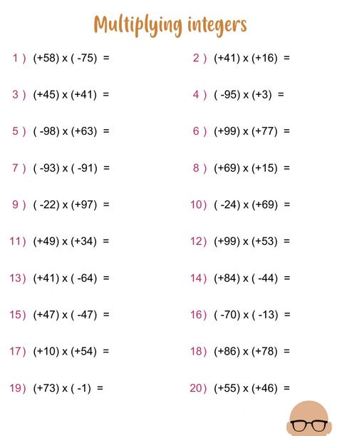 Multiplying and dividing integers worksheet Multiplication Of Integers, Multiplying Integers, Multiplying And Dividing Integers, Dividing Integers, Adding Integers, Integers Worksheet, Multiplication Problems, Multiplication Worksheets, Word Problem Worksheets