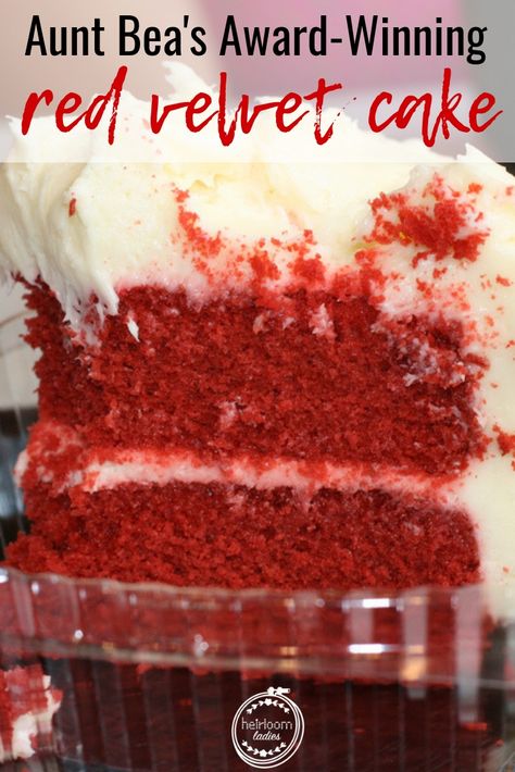 Aunt Bea's Moist Red Velvet Cake - Heirloom Ladies Extra Moist Red Velvet Cake, Red Velvet Cake Divas Can Cook, The Best Red Velvet Cake Recipe, Southern Red Velvet Cake From Scratch, Old Fashion Red Velvet Cake Recipe, Super Moist Red Velvet Cake Recipe, Southern Red Velvet Cake Recipe, Redvelvet Cake Recipe, Old Fashioned Red Velvet Cake Recipe