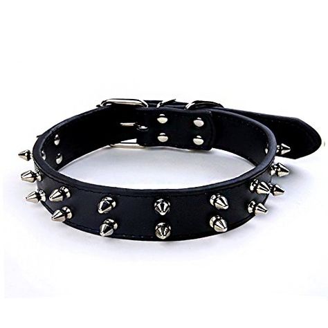 Spiked Dog Collar, Studded Dog Collar, Choker Collar, Leather Collar, Dog Neck, Dog Collars, Leather Buckle, Love Bracelets, Neck Strap