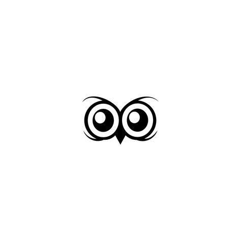 Owl Eye Logo, Simple modern owl logo template. Eyes Template, Owl Eyes Logo, Eyes Sticker, Eye Logo, Owl Logo, Owl Illustration, Owl Eyes, Eye Stickers, Logo Ideas