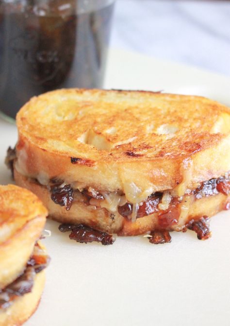 Bacon And Jam Grilled Cheese, Bacon Jam Grilled Cheese Recipe, Grilled Cheese With Bacon Jam, Bacon Jam Grilled Cheese, Maple Bacon Onion Jam Recipe, Gourmet Grilled Cheese Sandwich Recipes, Grilled Cheese Sandwich Recipes, Grilled Cheese With Bacon, Kid Dinner