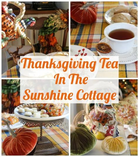 Thanksgiving Tea In The Sunshine Cottage Special Days In November, Thanksgiving Tea, Shortbread Bites, Cranberry Orange Muffins, Orange Muffins, Make A Joyful Noise, Fresh Groceries, Velvet Pumpkins, Dessert Salads