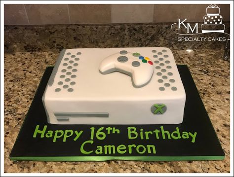 Xbox Cakes For Boys, Xbox Cake Birthdays, Xbox Theme Cake, Xbox Controller Cake, Xbox Cake Ideas, Gamer Cake Ideas Boys, Pastel Mimi, Xbox Birthday Cake, Xbox One Cake