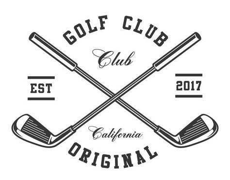 Golf clubs Golf Logo Design, Koozie Design, Clip Art Black And White, Spirit Gear, Crazy Golf, Golf Logo, Golf Art, Golf Design, Golf Quotes