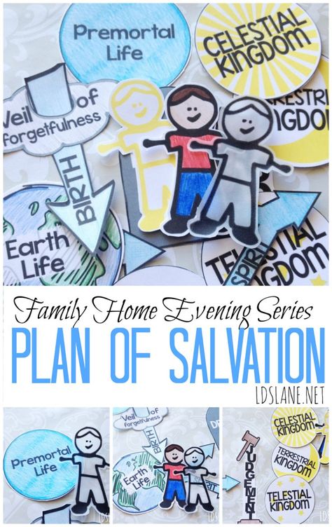 Plan Of Salvation Printable Free, Plan Of Salvation Printable, Plan Of Salvation Lds, Family Home Evening Lessons, Lds Lessons, Activity Day Girls, Church Inspiration, Fhe Lessons, Primary Ideas