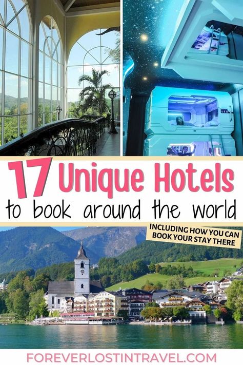 17 Unique hotels around the world Unusual Hotels, Hotels Around The World, Budget Friendly Travel, Central America Travel, Unique Hotels, Beautiful Hotels, Winter Travel, Travel Goals, Travel Couple