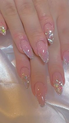 Sheer Nails, Nail Shimmer, Summery Nails, Pretty Gel Nails, Wedding Nails Design, Nail Art Wedding, Bride Nails, Bridal Nails, Prom Nails