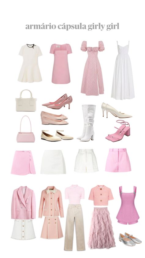 Armário cápsula de uma girly girl, as peças essenciais para começar um guarda roupa bem feminino Outfit Formulas, Feminine Look, Girly Fashion, Fashion Lookbook, Girly Girl, Outfits Aesthetic, Must Haves, Outfit Inspirations, Lookbook