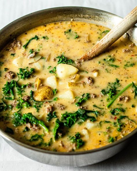 Zupa Toscana Soup, Zupa Toscana, Zuppa Toscana Soup Olive Garden, Zuppa Toscana Soup, Toscana Soup, Dairy Free Soup, Paleo Soup, Paleo Low Carb, Olive Garden