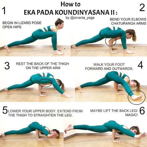 Eka Pada Koundinyasana, Yoga Kundalini, Yoga Poses Advanced, Yoga Tutorial, Yoga Beginners, Trening Fitness, Yoga Posen, Yoga Iyengar, Advanced Yoga