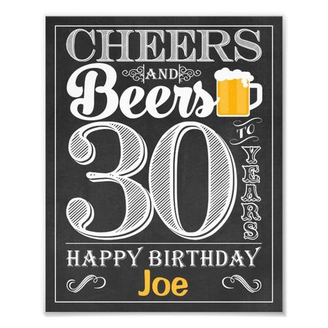 30 Years Birthday, Happy Birthday 60, Cheers And Beers To 40 Years, 30th Birthday Sign, Beer Birthday Party, 50 Years Birthday, Cowboy Theme Party, Happy Birthday Sign, Happy Birthday Signs