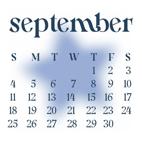 Widget Calendar 2023, Blue Calendar Widget, September Calendar Widget, Blue Calendar Icon, September Widget, Calendar Clipart, Blue Calendar, Aesthetic Widgets, Calendar Widget