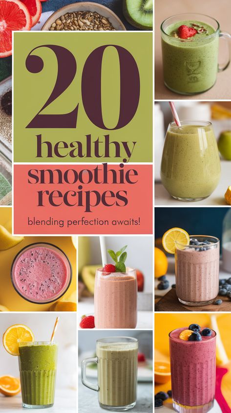 20 Healthy Smoothie Recipes That Are Blending Perfection (Don't Miss #7!) Most Nutritious Smoothie, Good Healthy Smoothies Recipes, Veggie Packed Smoothies, Smoothie Recipes With Vegetables, Clean Eating Smoothie Recipes, Daily Harvest Smoothies Recipes, Bloom Smoothie Recipes, Creative Smoothies, Ninja Blender Recipes Smoothies