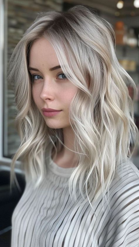 Platinum Blonde Hair Pale Skin, Cool Toned Blonde Balayage, Blonde Hair And Blue Eyes, Summer Hair Trends, Platinum Blonde Hair Color, Blonde Hair Transformations, Short Silver Hair, Platinum Hair, Easy Summer Hairstyles