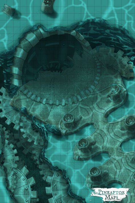 Gear Cave Entrance - Announcement | Patreon Cave Battlemap, Cave Entrance, Underwater Caves, Dungeon Tiles, Dnd World Map, Tabletop Rpg Maps, Rpg Map, Fantasy Battle, Dungeon Maps