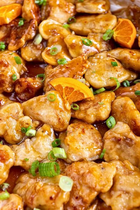 Panda Express Orange Chicken Recipe, Panda Express Recipes, Honey Garlic Wings, Garlic Butter Rice, Panda Express Orange Chicken, Crockpot Pork Tenderloin, Garlic Wings, 5 Ingredient Dinners, Orange Chicken Recipe