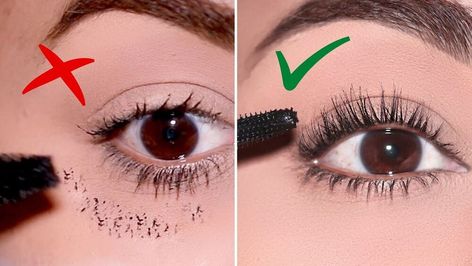 Curl Lashes Without Curler, How To Make Mascara, Best Smudge Proof Mascara, Lower Lash Mascara, Mascara Remover, Smudge Proof Mascara, Makeup Tips And Tricks, Eyeliner Techniques, Brown Hairstyles