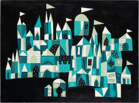 Mary Blair It's a Small World Building Concept Painting (Walt | Lot #95065 | Heritage Auctions Mary Blair Illustration, Blair Art, Mary Blair Art, Mary Blair, Mid Century Illustration, Disney Artists, Building Concept, Art Lessons For Kids, Bristol Board