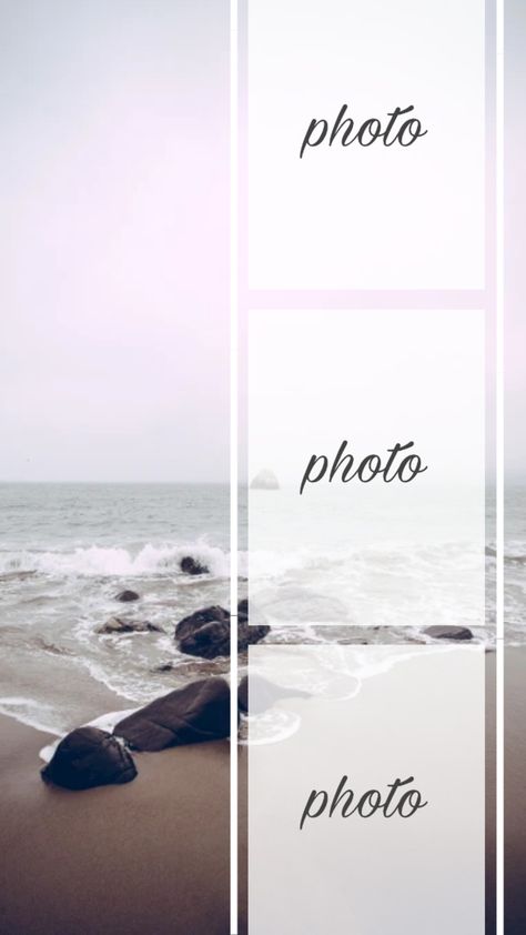 3 photo template Insta Story beach Beach Templates Instagram, Instagram Story Template Beach, Photo Frame Instagram, Frame Instagram, Collage Photo Frame Design, Beach Instagram Pictures, Beach Instagram, Photo Frame Wallpaper, Story Insta