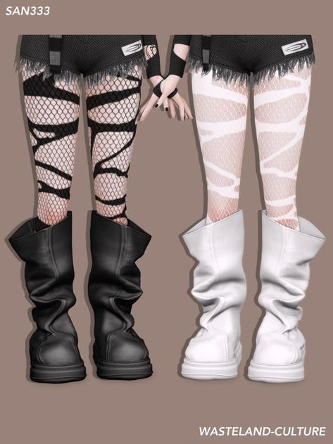 🖤【333】Wasteland-Culture-Shoes+sock Sims 4 Cc Maxis Match Leg Warmers, Sims 4 Goth Shoes, Sims 4 Vkei Cc, Sims4 Cc Boots, Sims 4 Thigh High Socks, Sims 4 Cc Vkei, Sims 4 Stockings Cc, Goth Sims Cc, Sims 4 Cc Leg Warmers