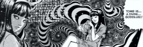 Junji Ito Banner, Black And White Banner, Tomie Kawakami, White Banner, Twitter Header Pictures, Header Pictures, Banner Gif, Magic Aesthetic, Junji Ito