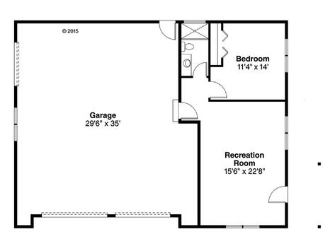 Floor Plan, 051G-0090 Detached Garage Pool House, Diy Garage Plans, Garage Pool House, Garage Suite, Rv House, Garage Homes, Garage Apartment Floor Plans, Garage Shop Plans, Shed Floor Plans