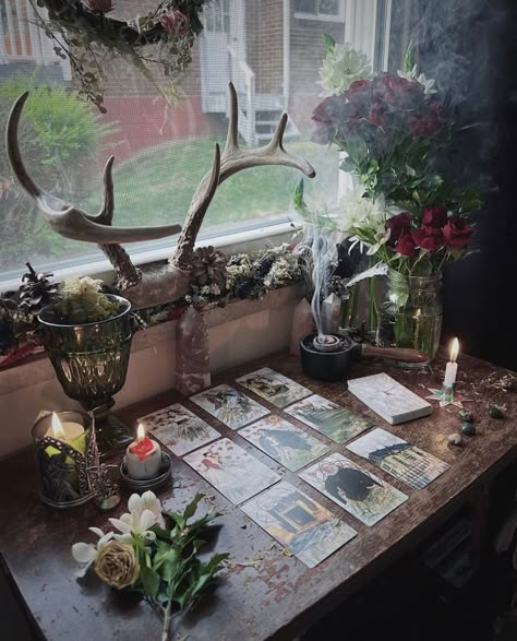 Summer Simmer Pot, Folk Witchcraft, Forest Fairy Aesthetic, Learn About Me, Small Garden Table, Witchy Kitchen, Witch Altar, Magic Knot, Witchcraft Altar